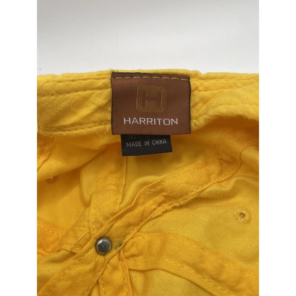 Harriton Gateway Woods Adjustable Hat Unisex Baseball Cap Yellow Blue - Picture 6 of 6